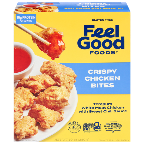 Feel Good Foods Gluten Free Crispy Chicken Bites with Sweet Chili Sauce