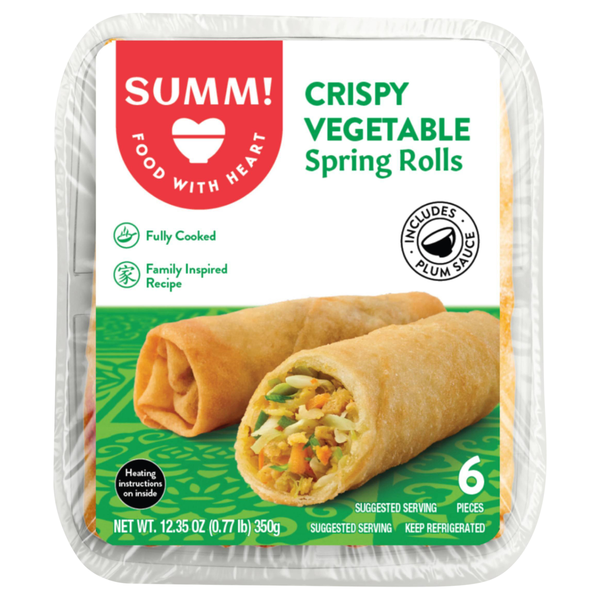 SUMM! Crispy Vegetable Spring Rolls - 6 ct Refrigerated