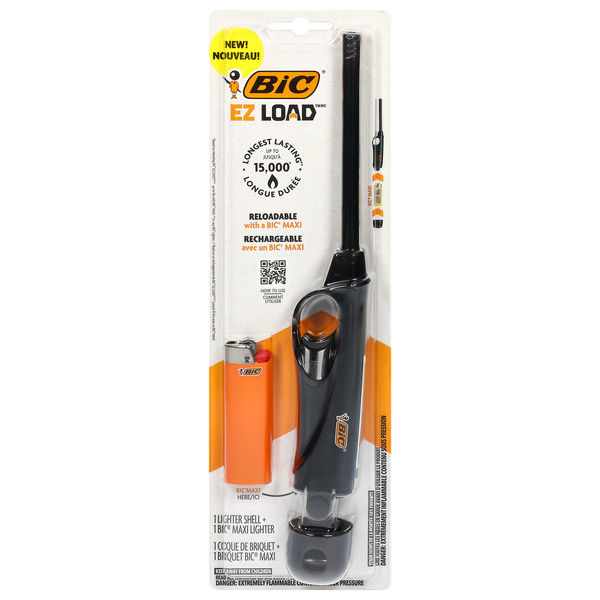 BIC EZ Load Reloadable Rechargeable Lighter Shell + Max Lighter