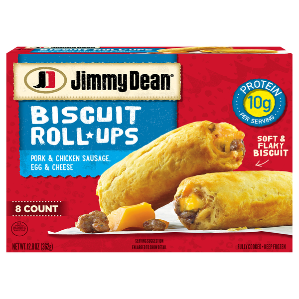 Jimmy Dean Sausage Egg & Cheese Protein Biscuit Roll Ups - 8 ct