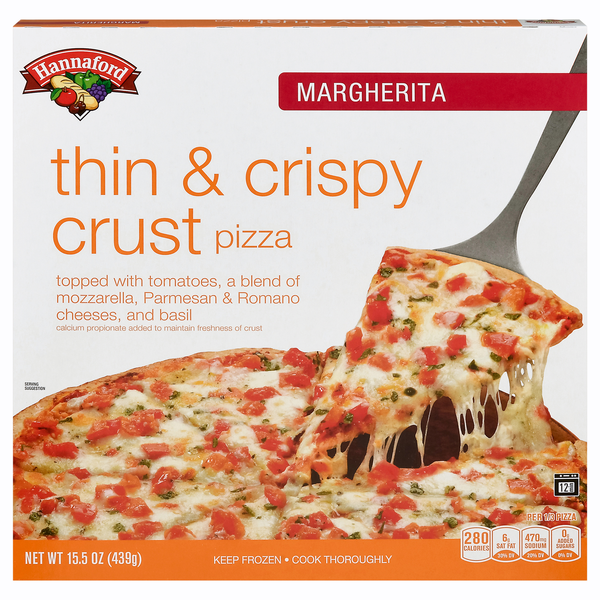 Hannaford Thin & Crispy Crust Margherita Pizza Frozen
