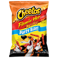 Cheetos Cheese Flavored Snacks Flamin' Hot Crunchy Party Size