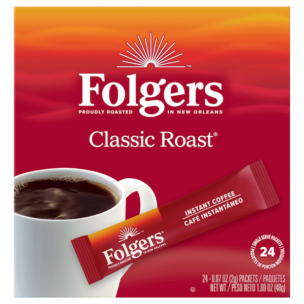 Folgers Classic Roast Instant Coffee Packets