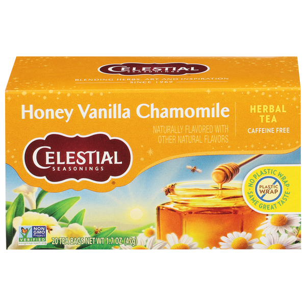 Celestial Seasonings Caffeine Free Honey Vanilla Chamomile Herbal Tea Bags