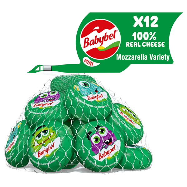Babybel Mini Mozza-Monsters Mozzarella Semi-Soft Snack Cheese - 12 ct