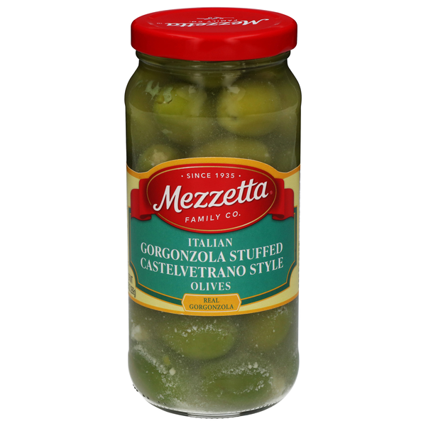 Mezzetta Italian Gorgonzola Cheese Stuffed Castelvetrano Style Olives