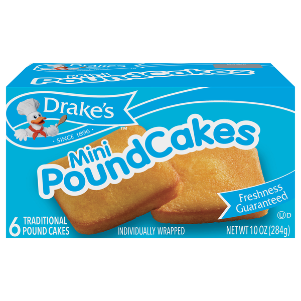 Drake's Mini Traditional Pound Cakes - 6 ct