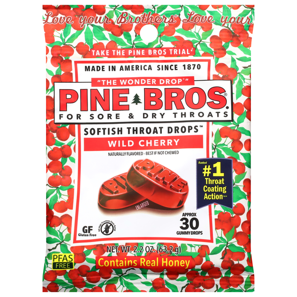 Pine Bros. Softish Wild Cherry Throat Drops