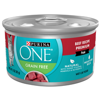 Purina ONE Natural Grain Free Beef Pate Wet Cat Food