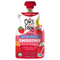 Once Upon A Farm Organic Strawberry Splash 4g Protein Smoothie Pouch