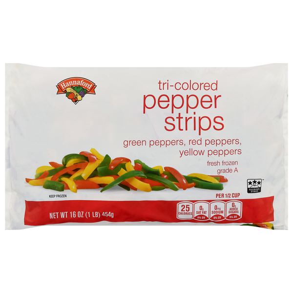Hannaford Tri-Colored Pepper Strips Frozen