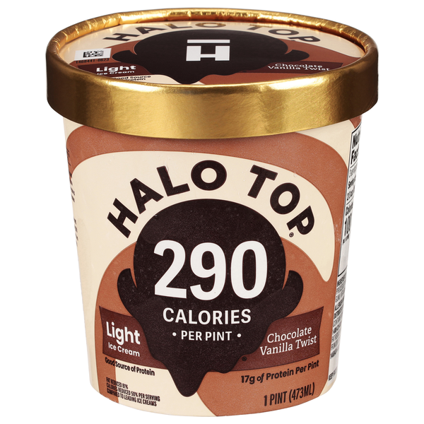 Halo Top Light Chocolate Vanilla Twist Ice Cream
