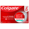 Colgate Optic White Advanced Whitening Icy Fresh Toothpaste - 2 ct