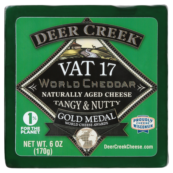 Deer Creek Vat 17 Aged World Cheddar Cheese Block
