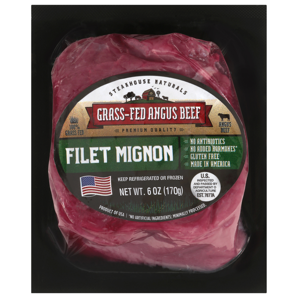 Steakhouse Naturals Grass-fed Angus Beef Filet Mignon Fresh