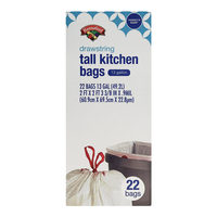 Hannaford Tall Kitchen Bags Drawstring 13 Gallon