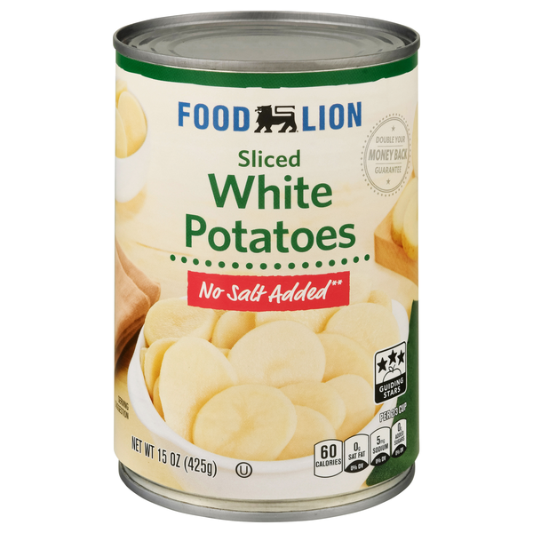Food Lion No Salt Added Sliced White Potatoes
