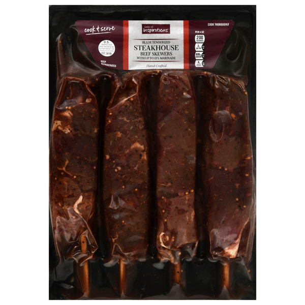 Taste of Inspirations Steakhouse Beef Skewers with Marinade