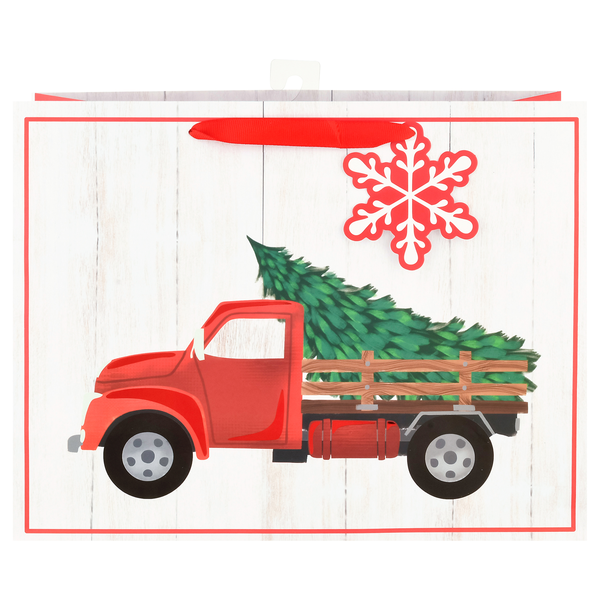 Surface Packaging Holiday Gift Bag Red Truck