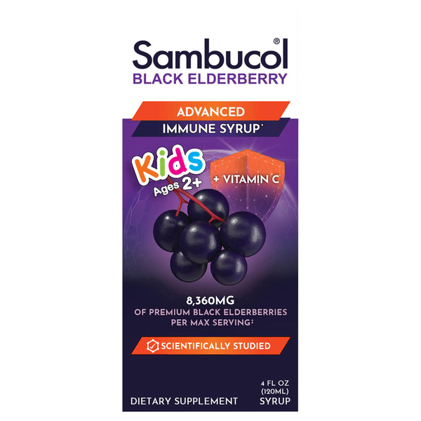 Sambucol Black Elderberry For Kids Berry Flavor Syrup 2+ years