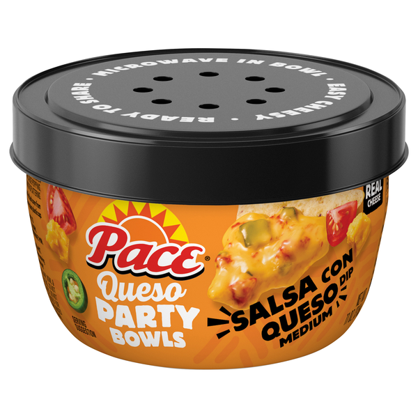 Pace Medium Salsa Con Queso Dip Microwavable Bowl
