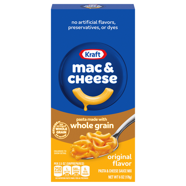 Kraft Original Flavor Whole Grain Mac & Cheese Dinner
