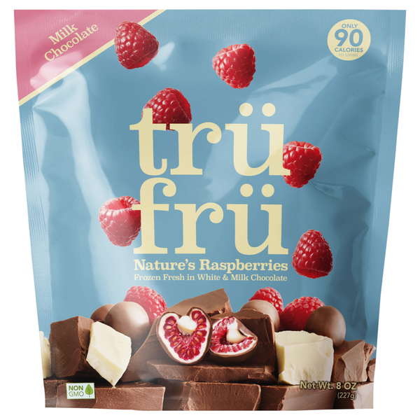 Tru Fru Nature's Raspberries in White & Milk Chocolate Frozen