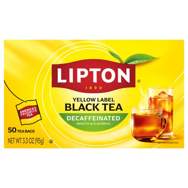 Lipton Yellow Label Decaffeinated Black Tea Bags