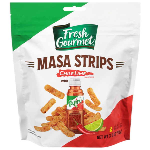 Fresh Gourmet Chile Lime Masa Strips with Tajin
