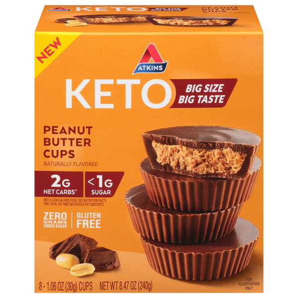 Atkins Keto Peanut Butter Cups Low Carb - 8 ct