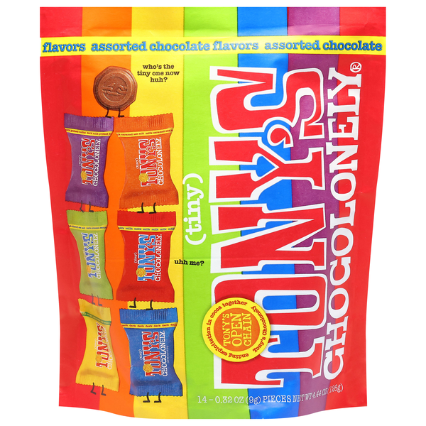 Tony's Chocolonely Tiny Assorted Chocolate Flavors Candy - 14 ct