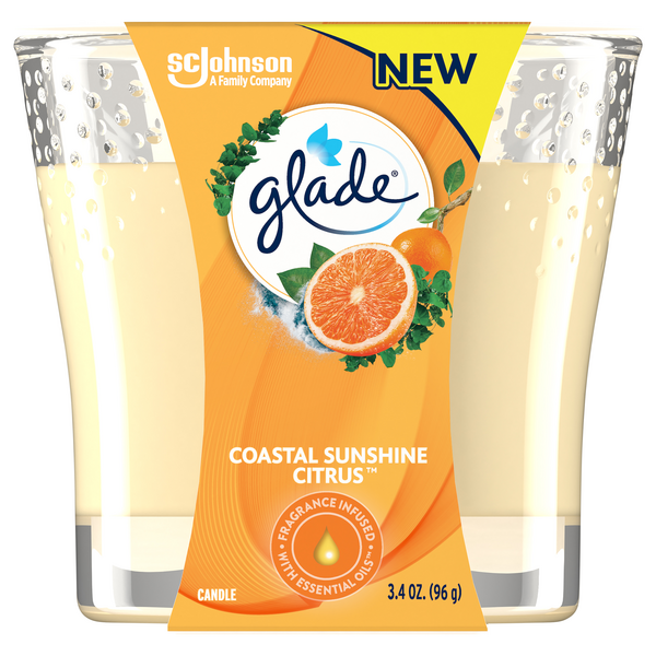 Save on Glade Candle Coastal Sunshine Citrus Order Online Delivery GIANT