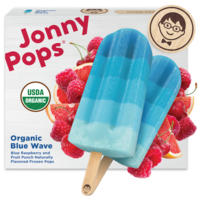 JonnyPops Organic Dairy Free Blue Wave Water Pops - 8 ct Frozen