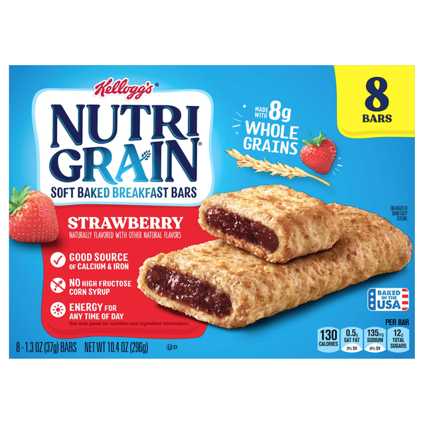 Save on NutriGrain Soft Baked Strawberry Breakfast Bar 8 ct Order