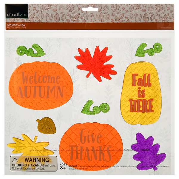 Smart Living Harvest Window Clings Welcome Autumn