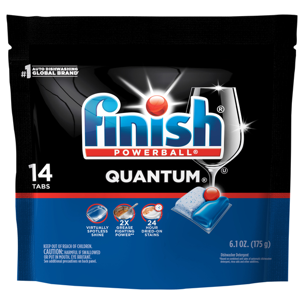 FINISH Powerball Quantum Automatic Dishwasher Detergent Tabs - 14 ct