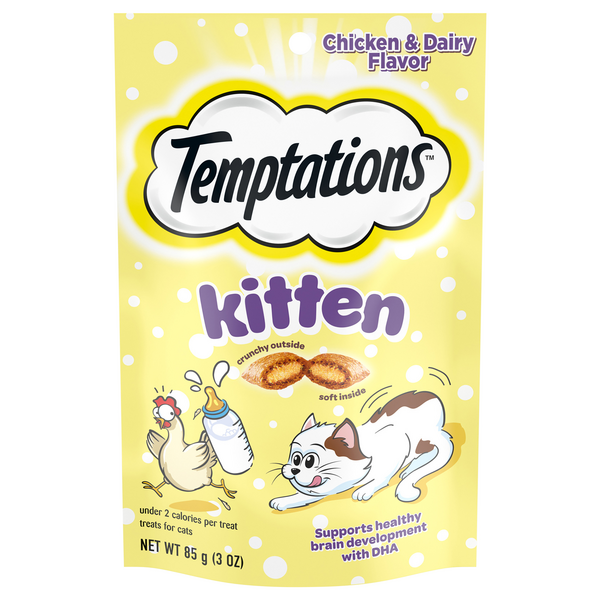 Save on Temptations Crunchy & Soft Kitten Treats Chicken & Dairy Flavor
