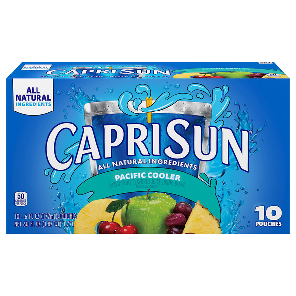 Capri Sun All Natural Pacific Cooler Juice Drink Pouches - 10 pk