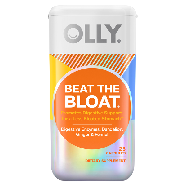 OLLY Beat The Bloat Digestive Enzymes Dandelion Ginger & Fennel Capsules