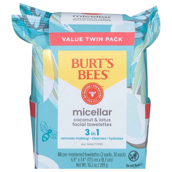 Burt's Bees 3-in-1 Micellar Facial Cleanser Towelettes