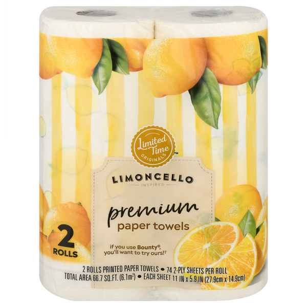 Our Brand Limited Time Limoncello Inspired Premium Paper Towels 2-Ply