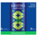 Saratoga Collection Abstraction of Lime Sparkling Spring Water - 6 pk