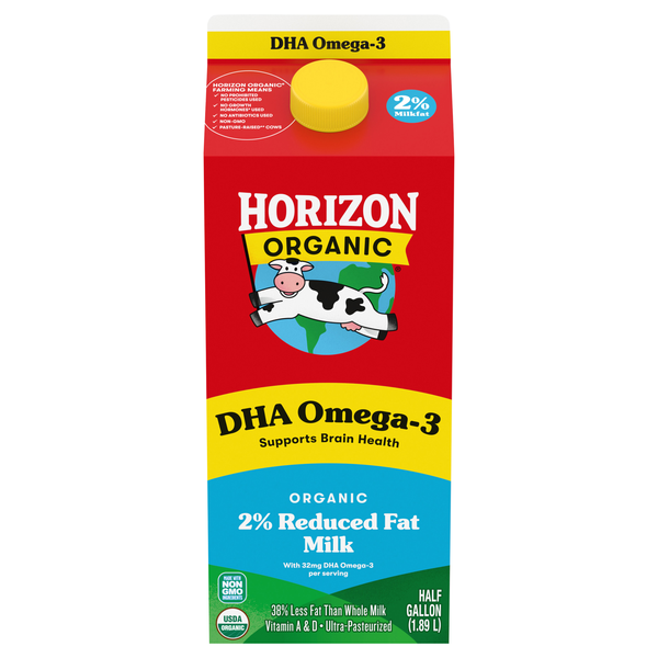 Horizon Organic 2% Reduced Fat Milk with DHA Omega-3