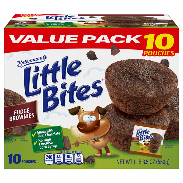 Entenmann's Little Bites Mini Fudge Brownies - 10 ct