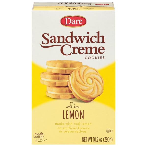 Dare Sandwich Creme Cookies Lemon