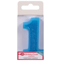 Betty Crocker Blue Numeral Birthday Candle #1