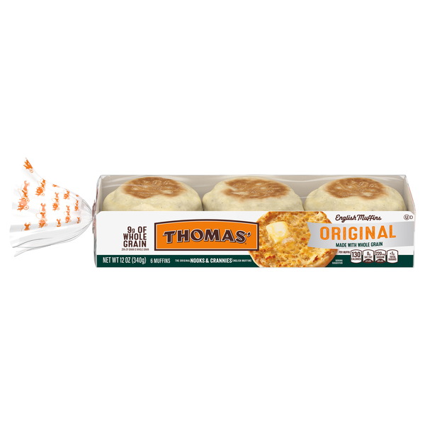 Thomas' Original with Whole Grain English Muffins - 6 ct