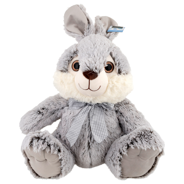 Smart Living Easter Plush Gray Bunny Sitting