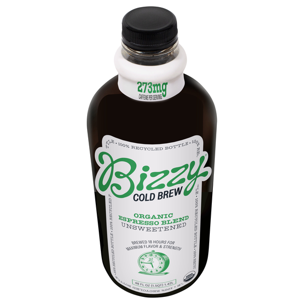 Bizzy Organic Espresso Blend Unsweetened Cold Brew Coffee Refrigerated