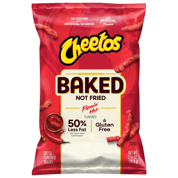Cheetos Baked Flamin' Hot Cheese Flavored Snacks